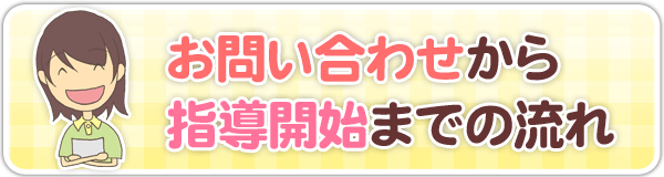 お問い合わせから指導開始までの流れ