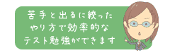 苦手と出るに絞ったやり方で効率的なテスト勉強ができます