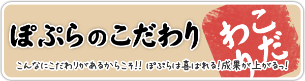 家庭教師ぽぷらのこだわり